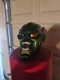 Green goblin helmet
