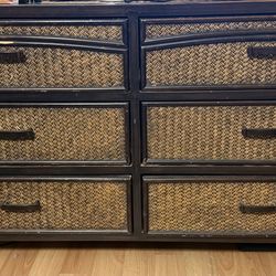 Vintage Bamboo Drawers 