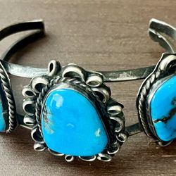 Vintage Navajo Sterling/turquoise Bracelet 