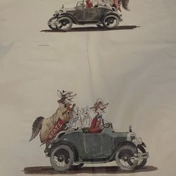 RARE DISNEYLAND 2 America Sings Marc Davis Concept Art Uncut Sheet Lithograph