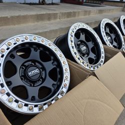 17" KMC beadlocks 17x9 +1mm offset. $1400 