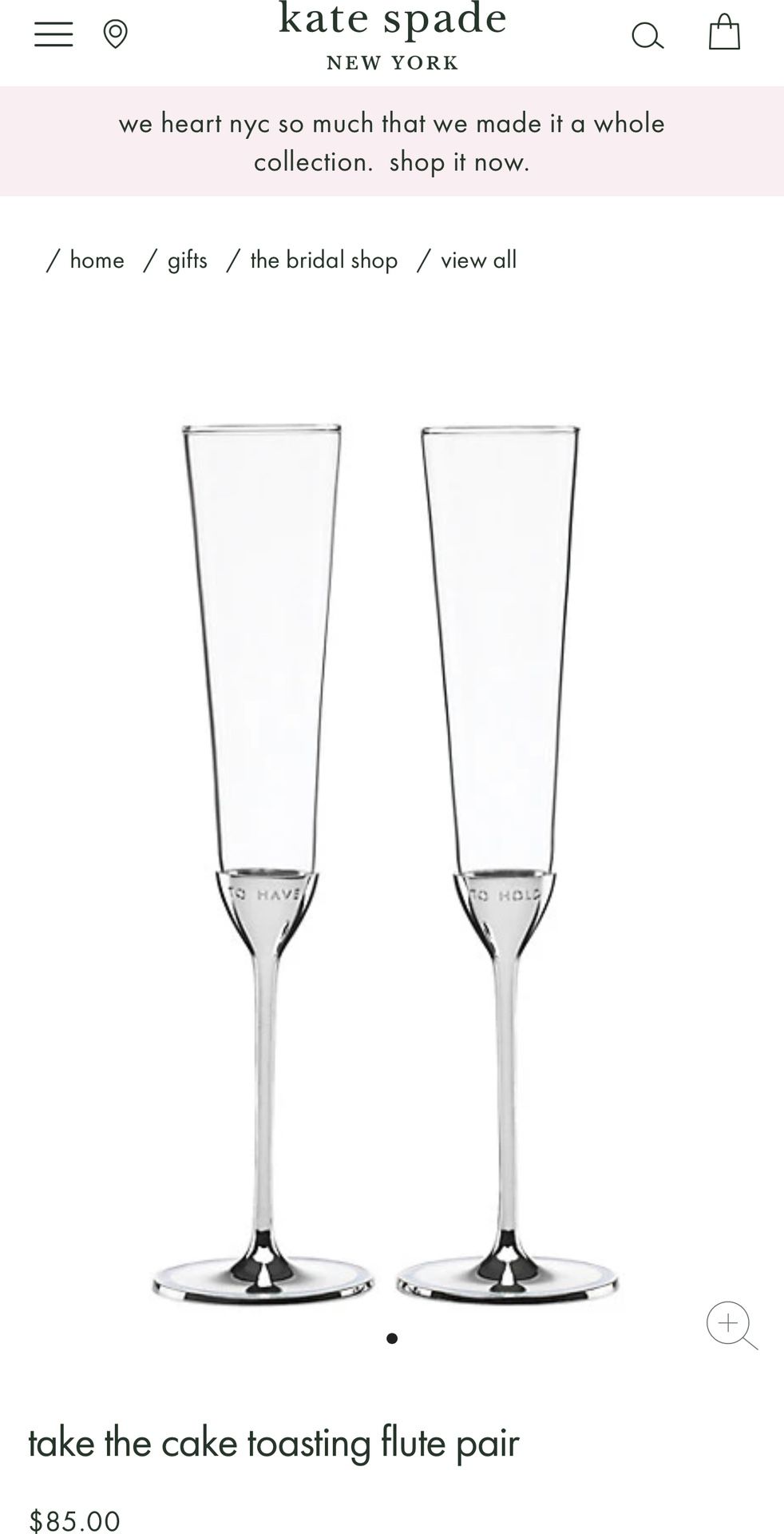 TAKE THE CAKE™ TOASTING FLUTE PAIR