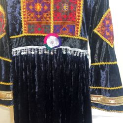 Velvet Afghan Dresss Large For Youth