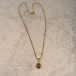 14k Yellow Gold High Polish Soccer 3D Ball Charm Pendant with Cable, Curb, Chain Necklaces