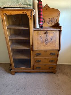 Antique secretary hutch