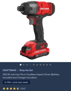 CRAFTSMAN V20 20V Cordless Impact Driver Kit Brand New Sealed $75