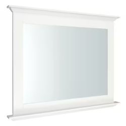 Diamond NOW Palencia 42-in x 34-in Framed Rectangle Bathroom Vanity Mirror ( White )