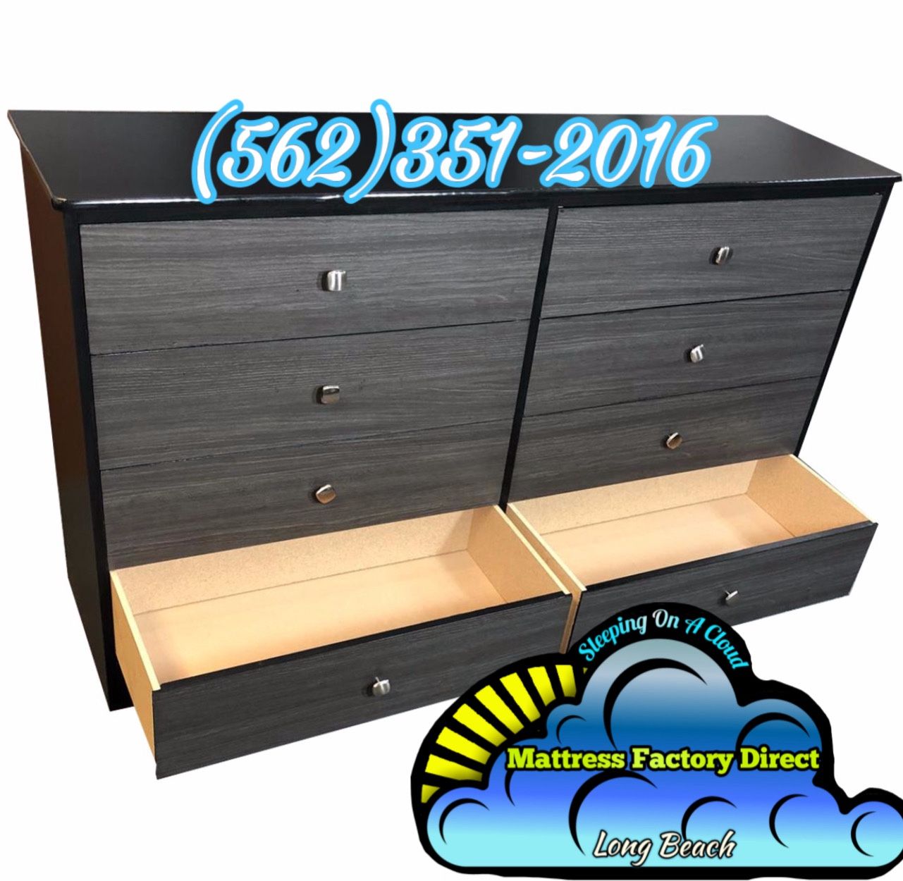 Black And Grey Eight Drawer Dresser Chest Cajonera Nueva