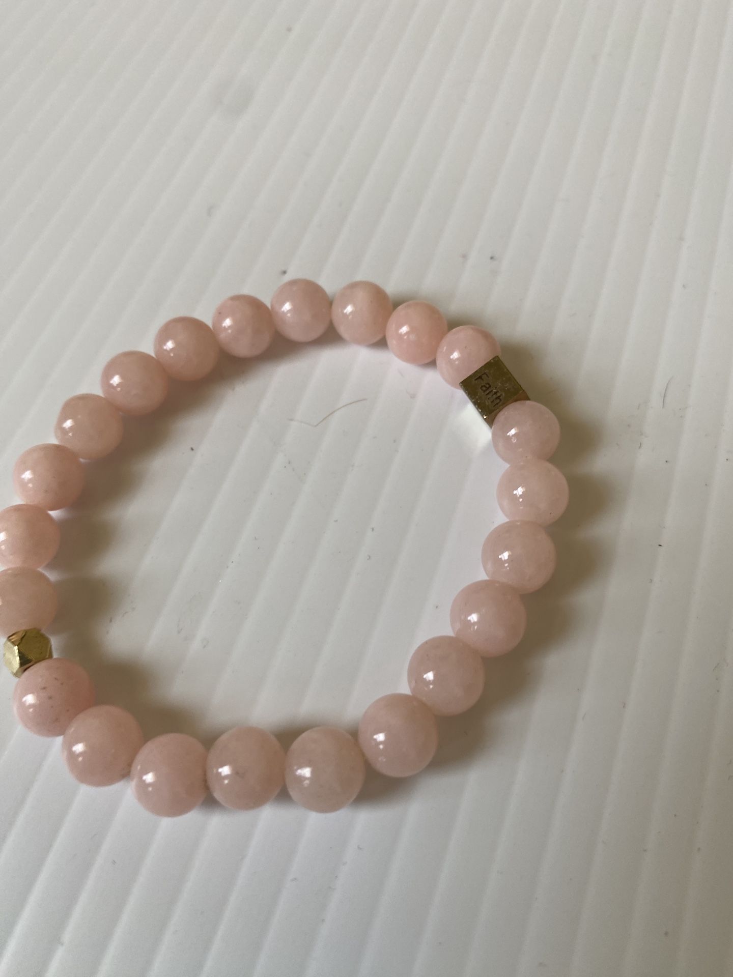 Lotus Rose Quartz Faith Bracelet