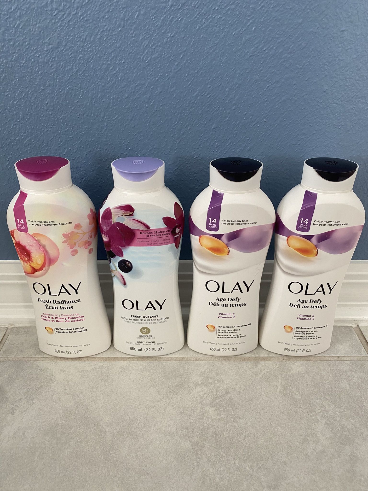 4 Brand New Olay Body Wash Bundle Set
