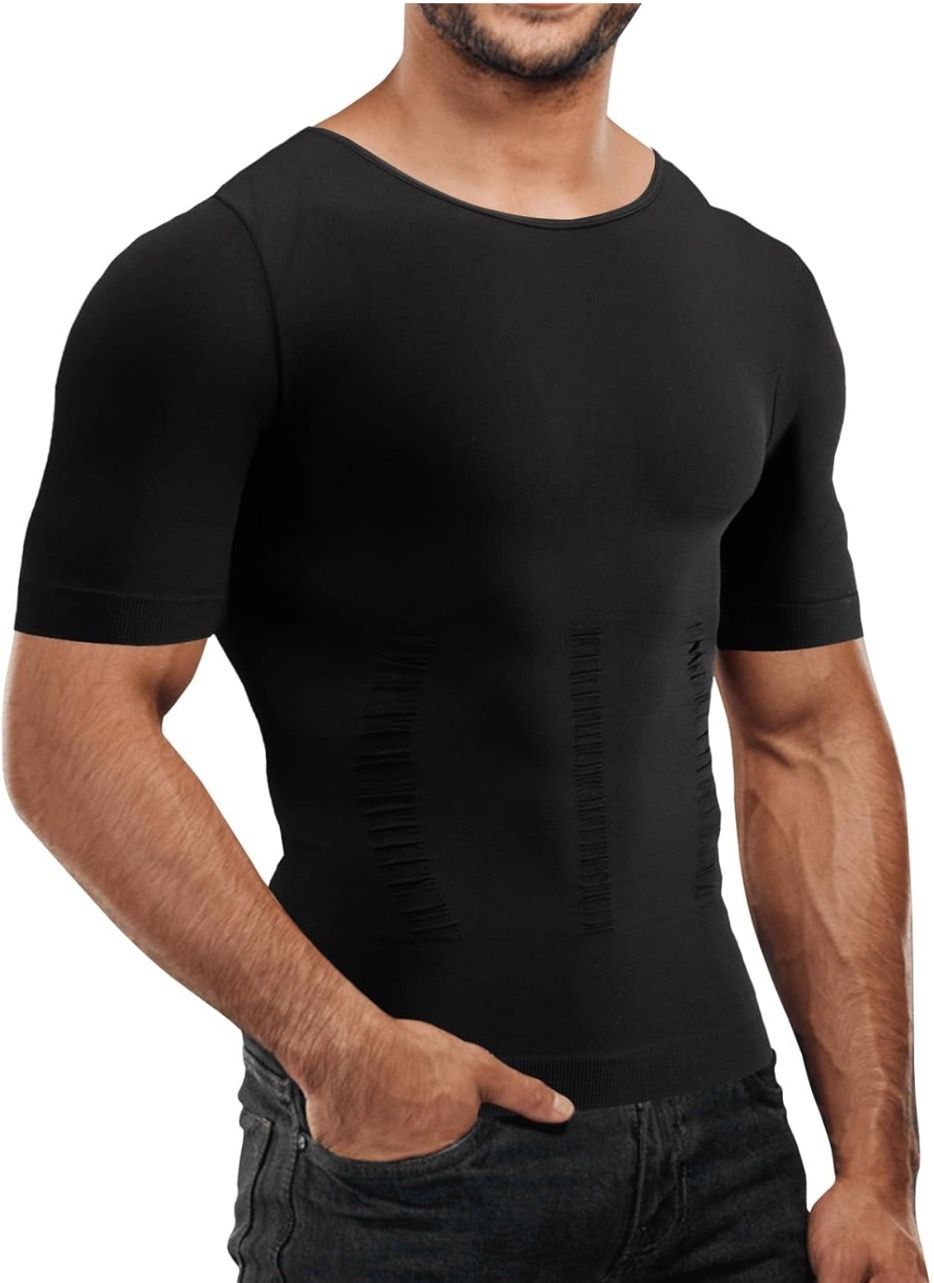 Xl size Gynecomastia Compression Shirt Men - Slimming Undershirt for Mens Shapewear, Body Shaper Compression Tank Top