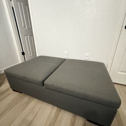 Grey Large Rollable Ottoman