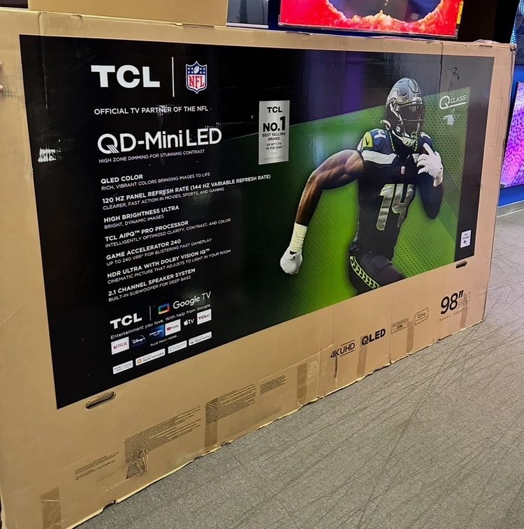 TCL 98” 4K QLED MINILED SMART TV
