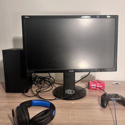Xbox X With Controller, Headphones And Monitor 