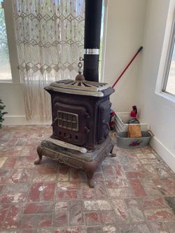 Antique Cast Iron Parlor Stove