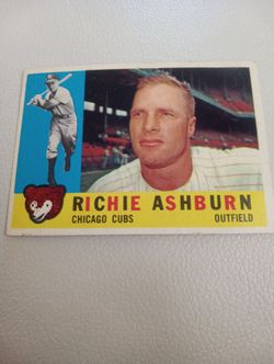 Vintage 1960 Topps Baseball card #305 Richie Ashburn VG Ex