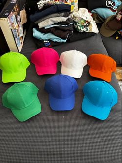 Set of colorful hats - blank