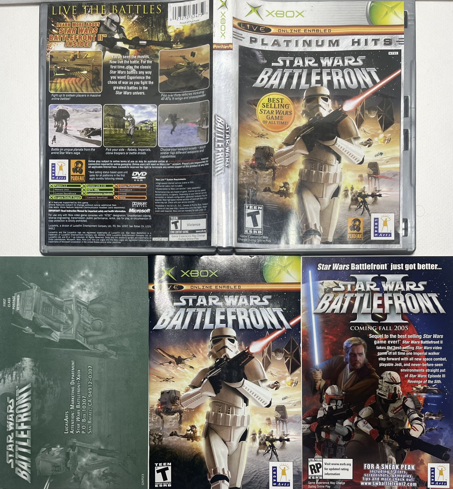 Star Wars: Battlefront II Video Games with Manual for sale