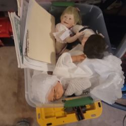 2 Totes Of Dolls