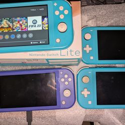 4 Nintendo Switch Lite As Is Together