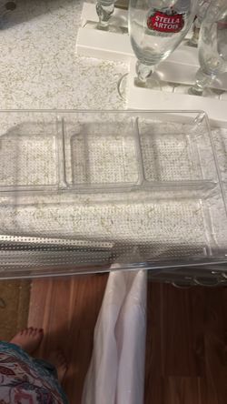 Clear Plastic 3-Section Organizer Tray