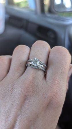 Over 1.5 Total Karat Weight Diamond Engagement/Wedding Set