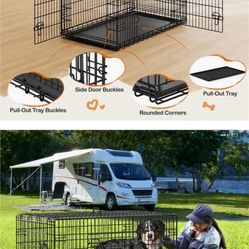 Metal Dog Cage And Play Pen Travel Fence Crate 