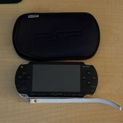 PlayStation Portable PSP 1001 W/USB-C Adapter, Memory Stick, 3600mAh Battery, Pouch, Game