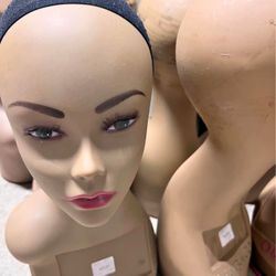 Mannequin head wig solid plastic