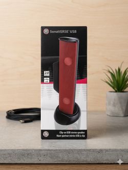 GOgroove SonaVERSE USB Clip-On Laptop Speaker