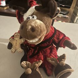DanDee Rocking Chair Singing Moose Grandma Got Ran Over By A Reindeer Christmas Santa Outfit