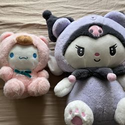 Kuromi & Cinnamoroll Plush