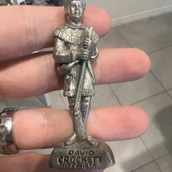 Vintage David Crockett JASA Inc. 1985 Decorative Pewter Figurine 