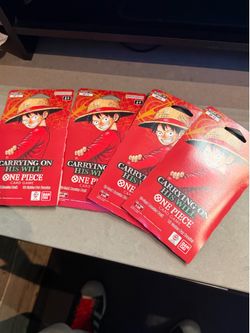 one piece booster packs and pokemon tins