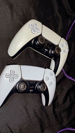 2 PS5 DualSense Controllers – White – Used – Both for $100