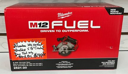 Milwaukee M12 12V Fuel Brushless 5 3/8” Circular Saw Tool Only Brand New