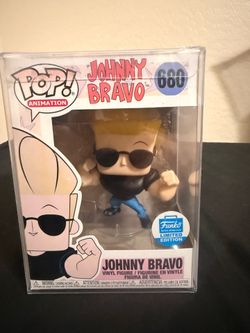 Funko Pop Animation Johnny Bravo. Limited Edition still in plastic storage container. $100 OBO