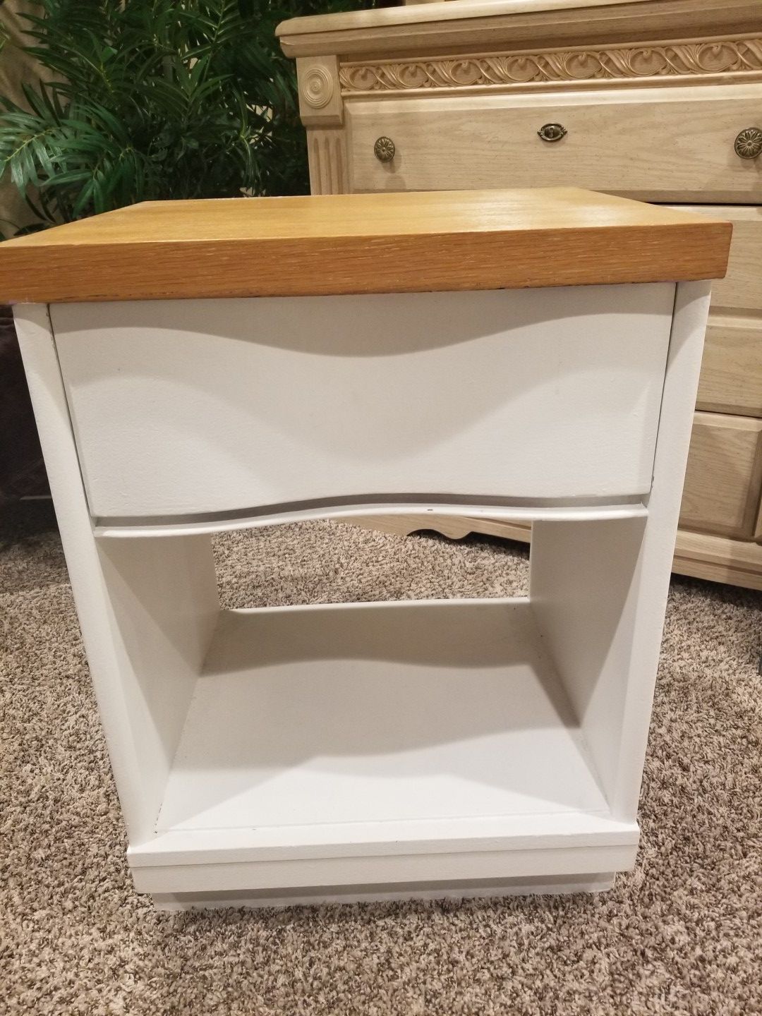 Two white nightstands