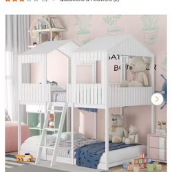Full Size Bunk Bed- White 