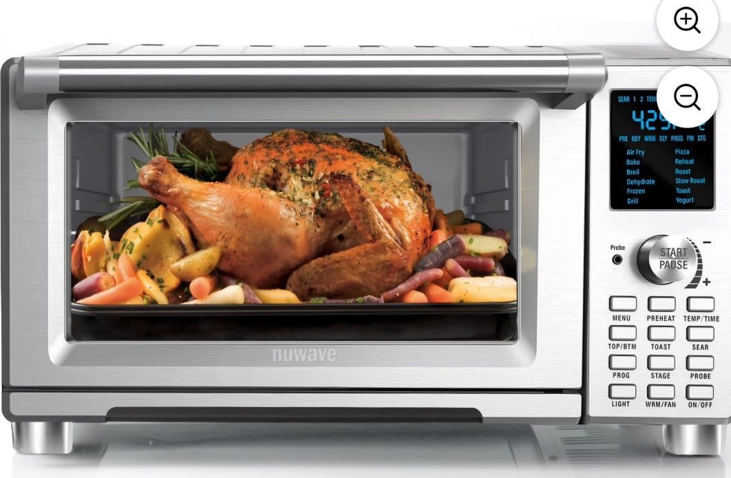 NuWave Bravo XL Air Fryer Toaster Smart Oven, 30-Qt XL Capacity 12-in-1 Countertop Grill/Griddle Combo, Cooking, Toaster oven