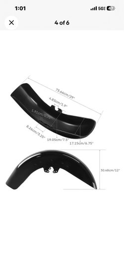 Gloss Black Front Fender for Harley Touring 2014 2023