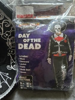 Day Of The Dead Costume Adult L Disfraz Traje