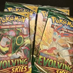 4 Evolving Skies Packs Sealed 