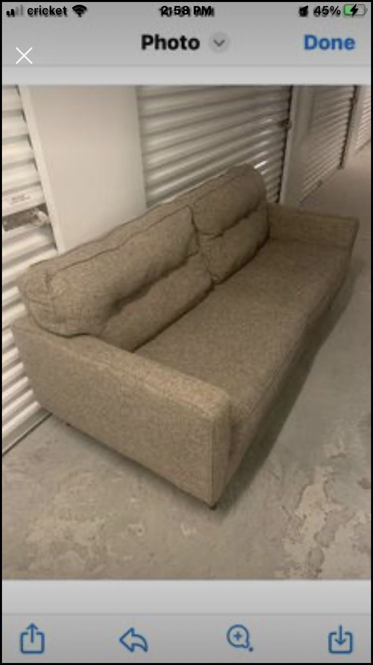 Couch/sofa,, Gray /Tan,heavy and sturdy, $100 GHENT