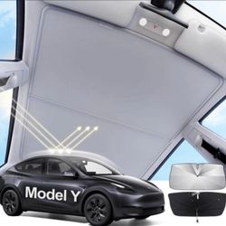 Tesla Model Y 2020-2025 Sunshade Roof -with Windshield Sun Shade,