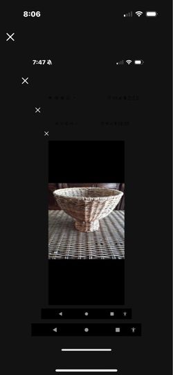 Large woven display bowl, Measures 13 Inches In Diameter And 8 Inches Tall