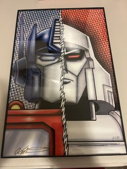 Optimus Prime/Megatron 11x17 Print Signed 