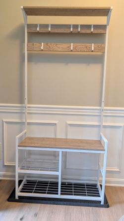 Coat rack and shoe bench