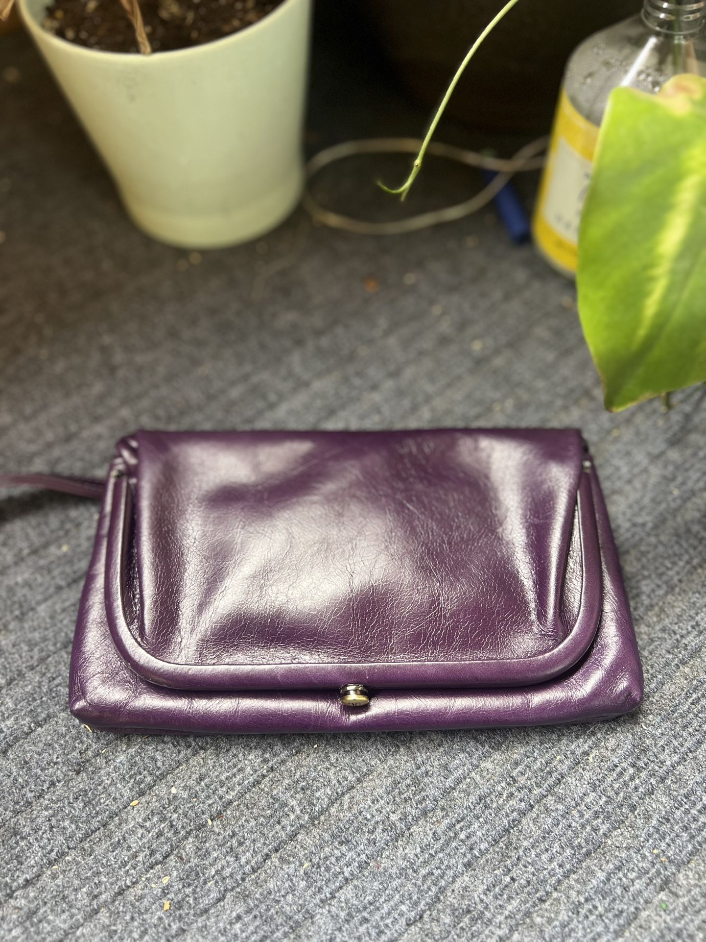 Hobo Kisslock Wristlet Purple