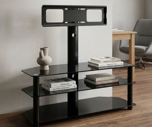 Universal Swivel TV Stand with Mount - Fits 32"-65" - Glass Base